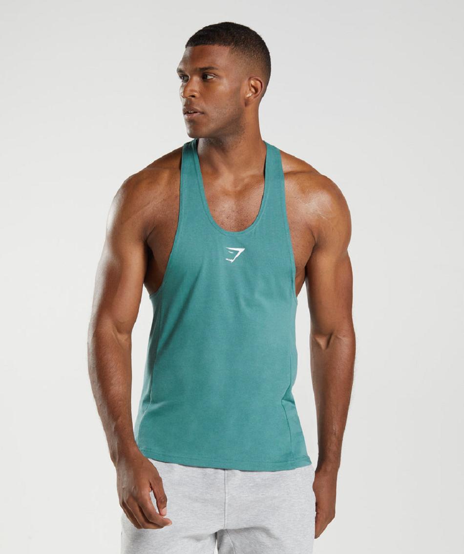 Stringers Męskie Gymshark React Niebieskie | PL 3721HAP